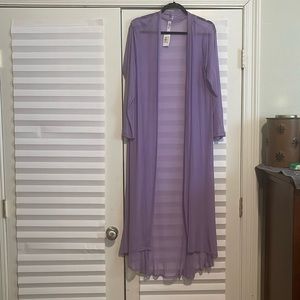 Lavender Cardigan/Cover up. NWT. Large